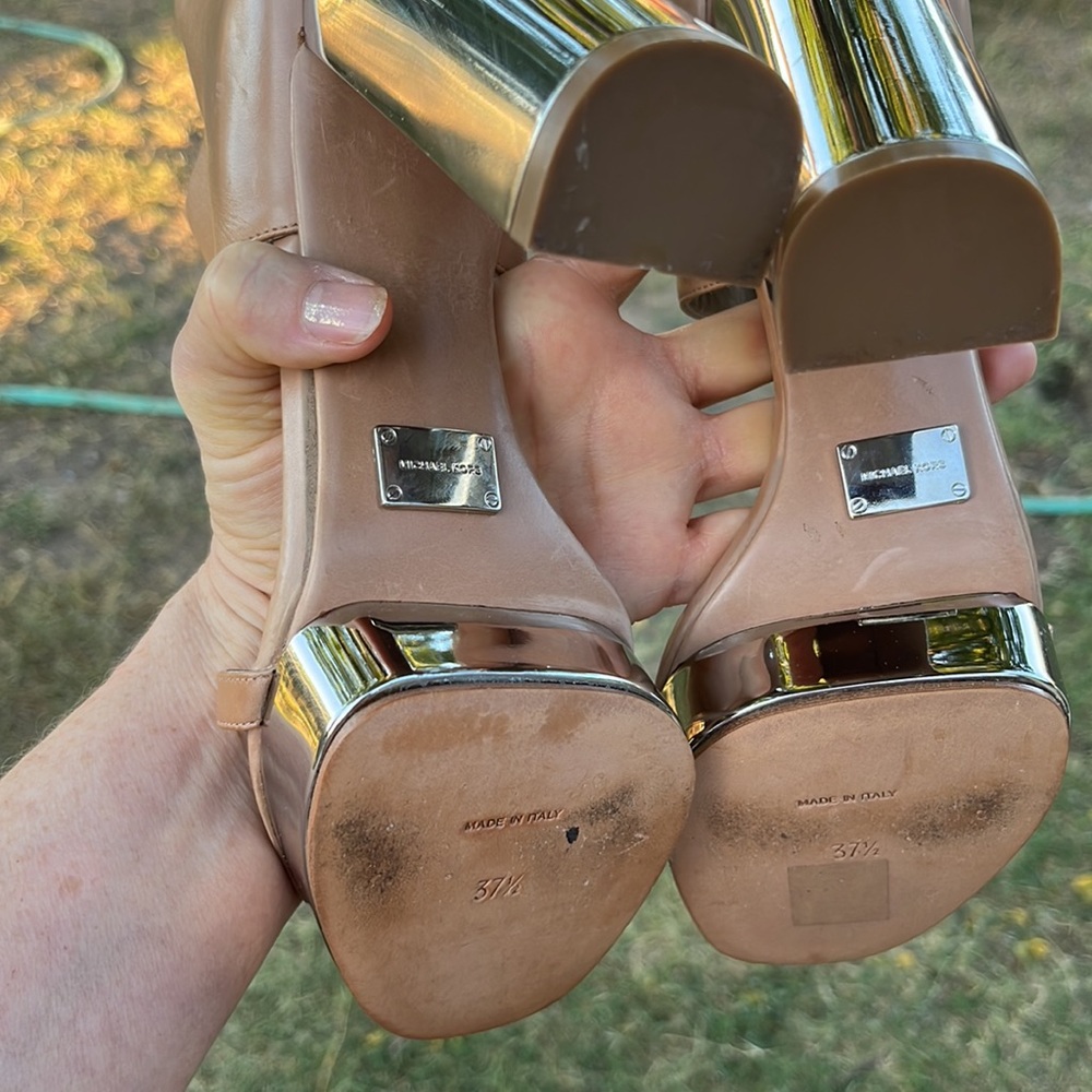 Michael Kors designer mirrored heels Stunning leather rare and unique - Picture 9 of 10